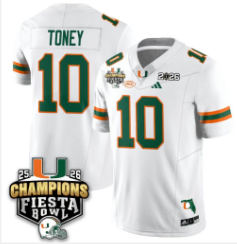 Men 2026 Miami Hurricanes #10 Toney White 3th generations Nike Limited NCAA Jersey 04->ncaa teams->NCAA Jersey